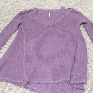 Free people purple oversized cutout sweater